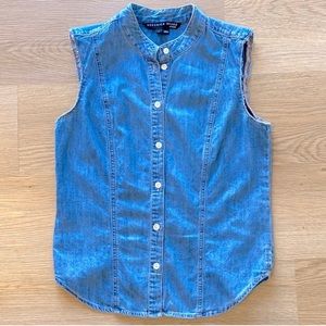 Veronica Beard Blue Denim Tank Top